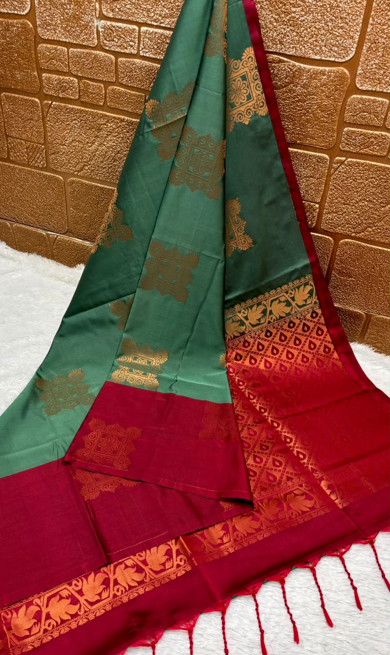 Kanchipuram Elite Silk Grand Contrast Pallu Saree